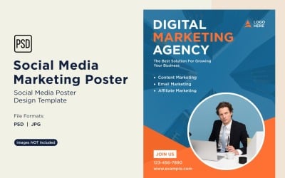 Modern and Simple Social Media Marketing Poster Design Template 40
