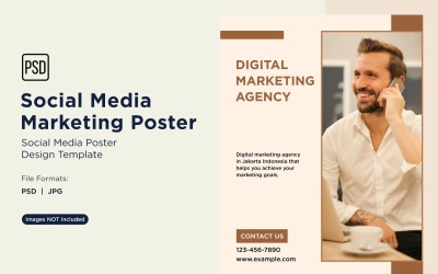 Modern and Simple Social Media Marketing Poster Design Template 41