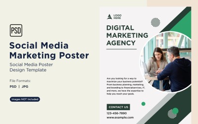 Modern and Simple Social Media Marketing Poster Design Template 42