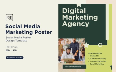 Modern and Simple Social Media Marketing Poster Design Template 43