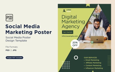 Modern and Simple Social Media Marketing Poster Design Template 48