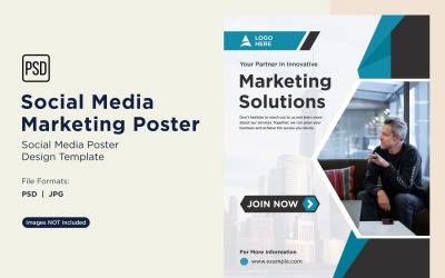 Modern and Simple Social Media Marketing Poster Design Template 49