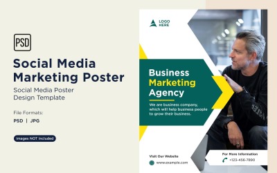 Modern and Simple Social Media Marketing Poster Design Template 50