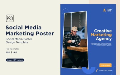 Moderne und einfache Social Media Marketing Poster Design-Vorlage 20