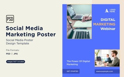 Moderne und einfache Social Media Marketing Poster Design-Vorlage 31