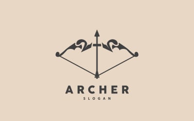 Archer Logo Boogschieten Pijl Vector Ontwerp V5
