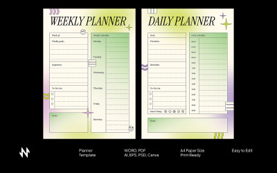 Classic Y2K Daily Weekly Planner