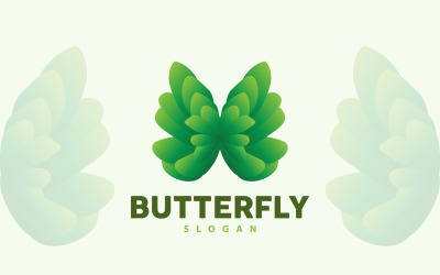 Logo a farfalla Design Bellissimo animale volante V3