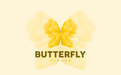 Logo a farfalla Design Bellissimo animale volante V5