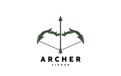 Logo dell&amp;#39;arciere, freccia di tiro con l&amp;#39;arco, disegno vettoriale V4