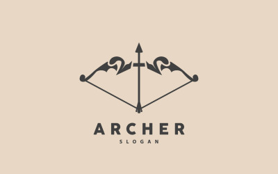 Логотип Archer Archery Arrow Vector Design V5