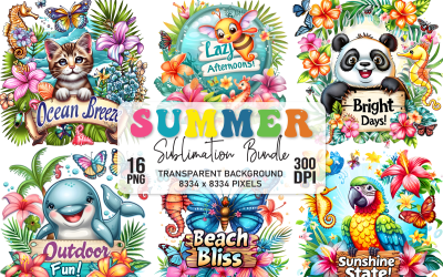 Tropical Summer Beach Sublimation Bundle