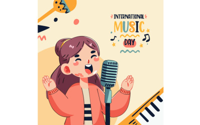 Uluslararası Müzik Günü İllüstrasyonu