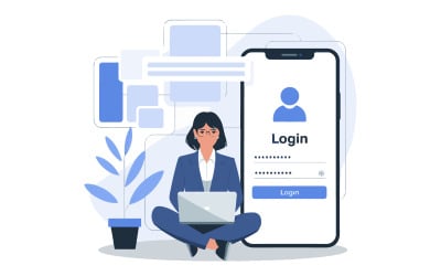 A company CEO sitting  with a laptop