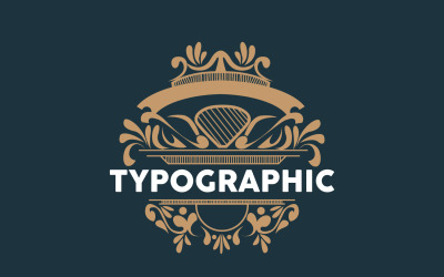Dekoracyjna, zabytkowa, typograficzna karta okolicznościowa projekt V1