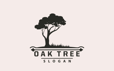 Eichenbaum-Logo, Natur, Baum, Pflanze, Vektor, V2