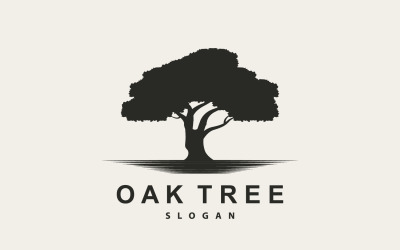 Eichenbaum-Logo, Natur, Baum, Pflanze, Vektor, V3