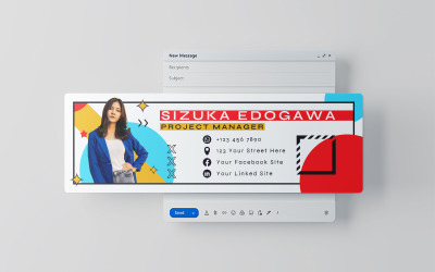 Kreative Designvorlage für E-Mail-Signaturen 2