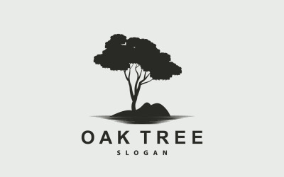Meşe Ağacı Logosu Doğa Ağaç Bitki Vektör V5