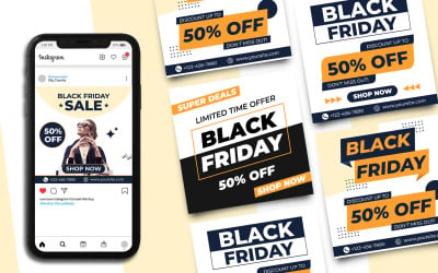 Modello di post Instagram del Black Friday 8