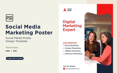 Modern and Simple Social Media Marketing Poster Design Template 51