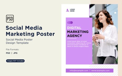 Modern and Simple Social Media Marketing Poster Design Template 52
