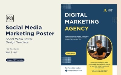 Modern and Simple Social Media Marketing Poster Design Template 53