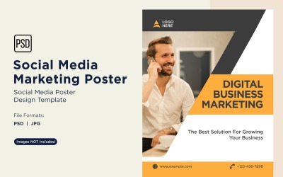 Modern and Simple Social Media Marketing Poster Design Template 55