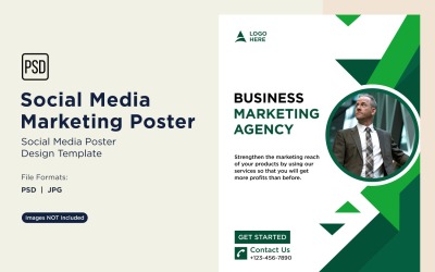 Modern and Simple Social Media Marketing Poster Design Template 58