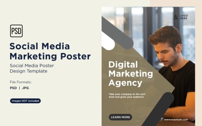 Modern and Simple Social Media Marketing Poster Design Template 66