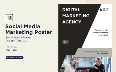 Modern and Simple Social Media Marketing Poster Design Template 69