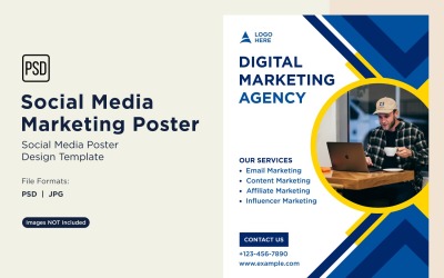Modern and Simple Social Media Marketing Poster Design Template 70