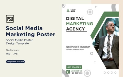 Modern and Simple Social Media Marketing Poster Design Template 75