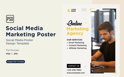 Modern and Simple Social Media Marketing Poster Design Template 79