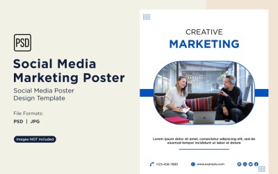 Modern and Simple Social Media Marketing Poster Design Template 83