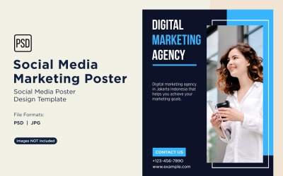 Modern and Simple Social Media Marketing Poster Design Template 85