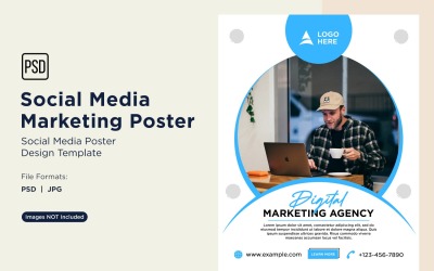 Modern and Simple Social Media Marketing Poster Design Template 88