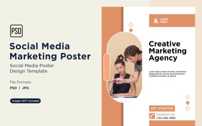 Modern and Simple Social Media Marketing Poster Design Template 89