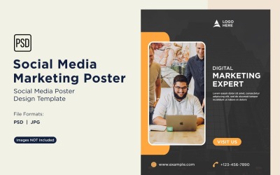 Modern and Simple Social Media Marketing Poster Design Template 90