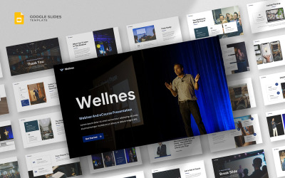 Wellnes - Шаблон Google Slides для вебинаров и электронных курсов