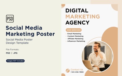 Modern and Simple Social Media Marketing Poster Design Template 84
