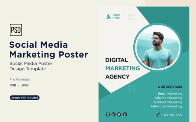 Modern and Simple Social Media Marketing Poster Design Template 97