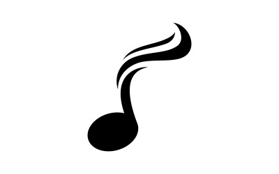 Plantilla vectorial del logotipo de nota musical V0