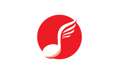 Szablon wektorowy logo nuty muzycznej V6