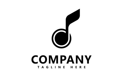 音乐音符徽标矢量模板 V1