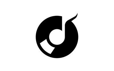 音乐音符徽标矢量模板 V2