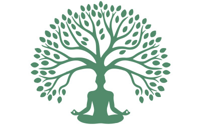 A logo with a gradient green background, transitioning into a deep purple or teal at the top