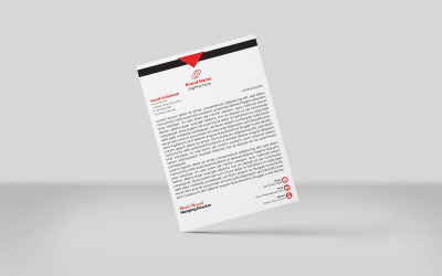 Carta intestata creativa Carta intestata aziendale di colore arancione