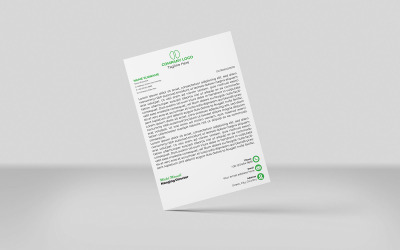 Grüne Farbe Corporate Briefkopf Identität Vorlage Design minimalistischen Stil