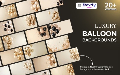 20+ hoogwaardige ballonachtergrondenbundel.